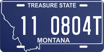 MT license plate 110804T