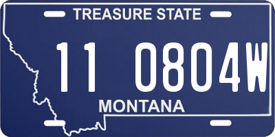 MT license plate 110804W