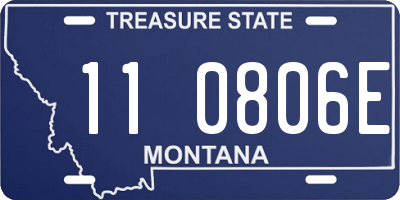 MT license plate 110806E