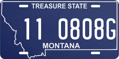 MT license plate 110808G