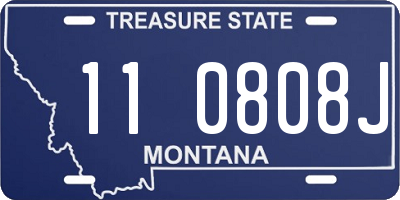 MT license plate 110808J
