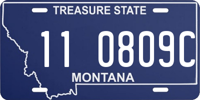 MT license plate 110809C
