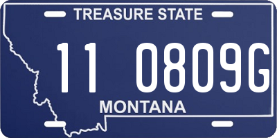 MT license plate 110809G