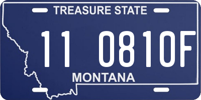 MT license plate 110810F