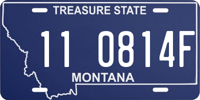 MT license plate 110814F