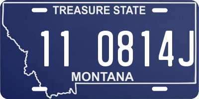 MT license plate 110814J