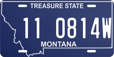 MT license plate 110814W