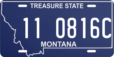 MT license plate 110816C