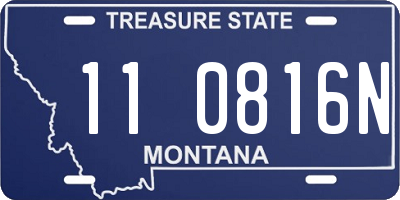 MT license plate 110816N