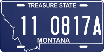 MT license plate 110817A