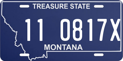 MT license plate 110817X