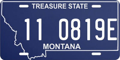 MT license plate 110819E