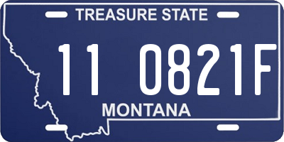 MT license plate 110821F