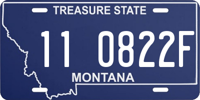 MT license plate 110822F