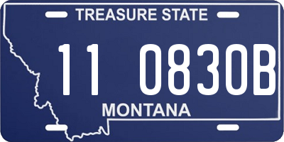 MT license plate 110830B