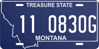 MT license plate 110830G