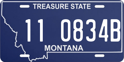 MT license plate 110834B