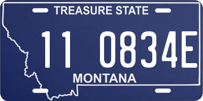 MT license plate 110834E