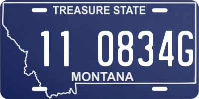 MT license plate 110834G