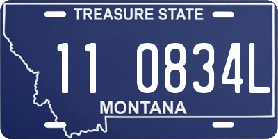 MT license plate 110834L