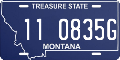 MT license plate 110835G