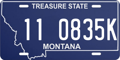 MT license plate 110835K