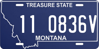 MT license plate 110836V