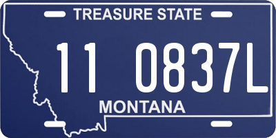 MT license plate 110837L