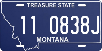 MT license plate 110838J