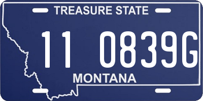 MT license plate 110839G