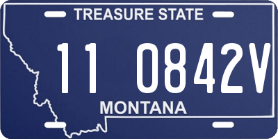 MT license plate 110842V