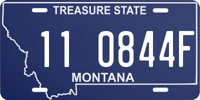 MT license plate 110844F