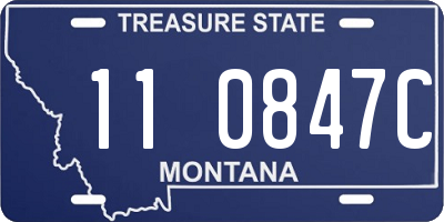 MT license plate 110847C