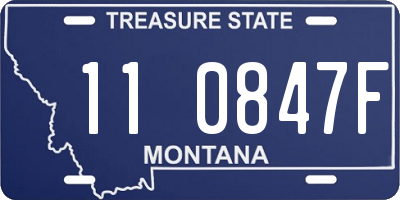 MT license plate 110847F