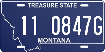 MT license plate 110847G