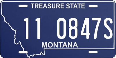 MT license plate 110847S