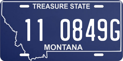 MT license plate 110849G