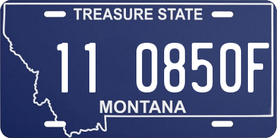 MT license plate 110850F