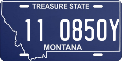 MT license plate 110850Y