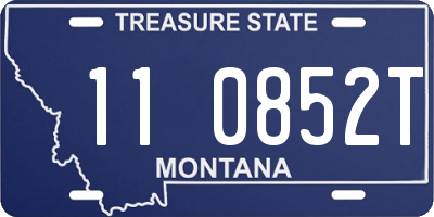 MT license plate 110852T