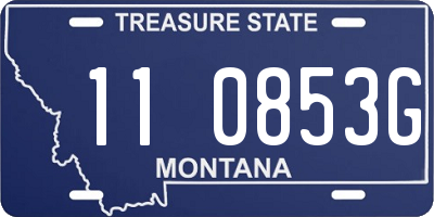 MT license plate 110853G
