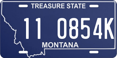 MT license plate 110854K
