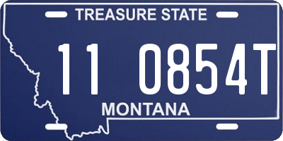 MT license plate 110854T