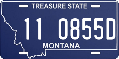 MT license plate 110855D