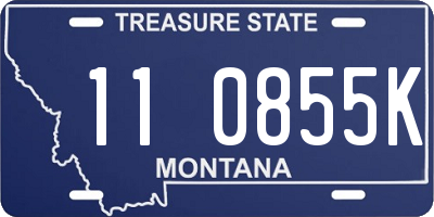 MT license plate 110855K