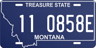 MT license plate 110858E