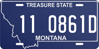 MT license plate 110861D