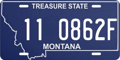 MT license plate 110862F
