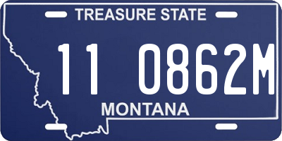 MT license plate 110862M