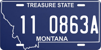 MT license plate 110863A